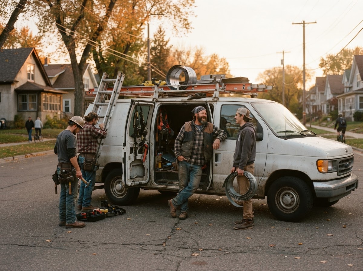 The Roofing Pros Minneapolis MN team at work in Minneapolis