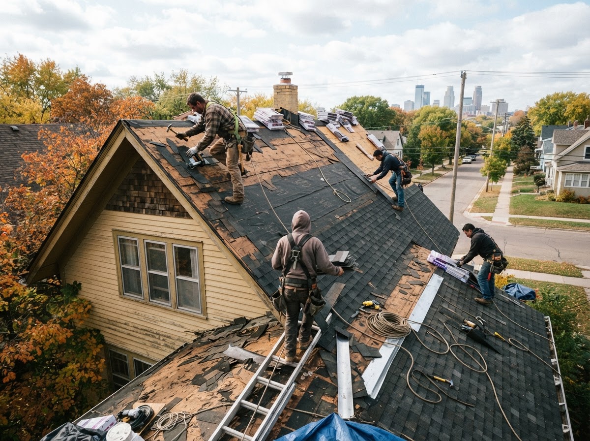 roofing work by Roofing Pros Minneapolis MN in Minneapolis, Minnesota